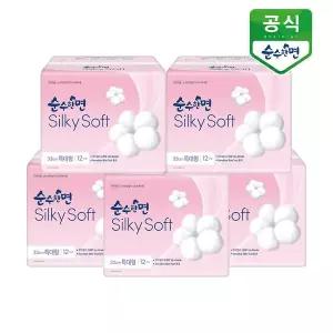 [깨끗한나라]순수한면 실키소프트 생리대 특대형 12P x 5팩