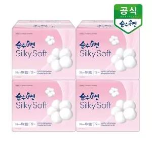 [깨끗한나라]순수한면 실키소프트 생리대 특대형 12P x 4팩