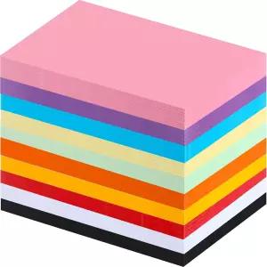 Harloon 500매 건설 종이 다양한 색상의 벌크 헤비급 A4 사이즈 두꺼운 카드 DIY 공예 용품을 위한 학교로