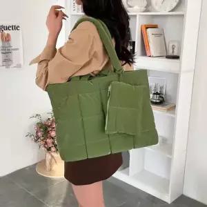 키체샵 오피스룩 여사친 토트백 퀼팅 패딩백 대용량 HO5