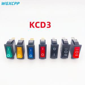 15피스 KCD3 로커 스위치 ON-OFF 구리 포인트 3 핀 조명 전원  전기 장비 16A 250VAC 20A 125VAC 버튼