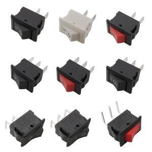 10Pcs KCD11 10x15mm 2Pin 스냅인 미니 소형 푸시 버튼 스위치 ON-OFFON-OFF-ON 로커 SPST 3A 250VAC6A 125
