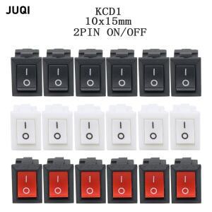 3510Pcs KCD11-101 푸시 버튼 스위치 3A250V 미니 소형 블랙 레드 화이트 10x15mm 2 핀 ONOFF SPST 로커