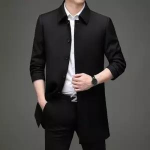 픽호샵 남자 하프 가을 캐주얼 키작남 트렌치 코트 칼라 트렌드 꾹3