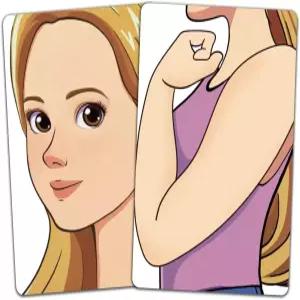 DELORIGIN 2pcs 페이스 페인팅 연습 보드 재사용 가능한 메이크업 마네킹 바디 운동 템플릿 스테 팔 도구