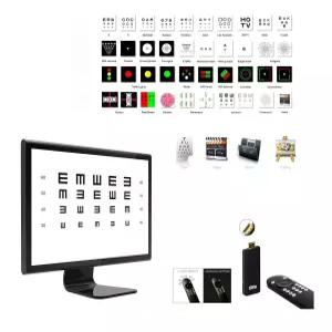 옵토메트리 스넬렌 앤 텀 E 랜덤화/거울을 위한 광학 디지털 시각 정확도 차트 TV/모니터 플러그 플레이 PC