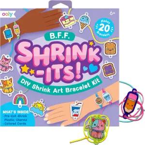 들을 위한 Oly 24 PC DIY 축소 아트 키트 20 플라스틱 프리컷 부적 등 지저분하지 않은 활동 팔찌 만들기 F