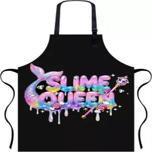 2 포켓이 있는 에이프런 페인팅 및 DIY 공예를 위한 세탁기 조절 가능한 아트 슬라임 퀸 STEM을 아티스트
