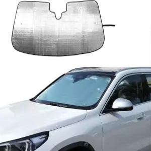 후디리 자동차 윈드실드 선쉐이드와 호환되는 BMW X U 2023 2024 2026 반사기 자동 전면 창문 바이저 커버