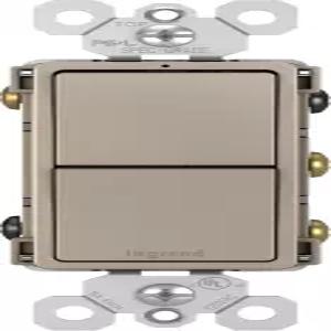 르그랑 래디언트 RCD33NICC6 15암페어 조합 2-in-1 데코레이터 로커 라이트 스위치 3방향 2개 니켈 1개