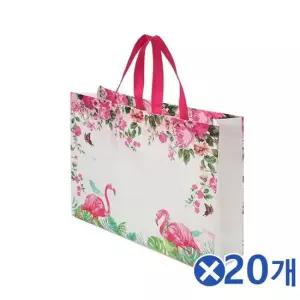 TBZ 화사한 쇼핑백 플라밍고 부직포가방x20개 튼튼한가방 장바구니 다용도수납가방
