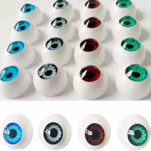 32PCS 할로윈 볼 22mm 3D 현실감 넘치는 플라스틱 인형 트릭 또는 간식 파티용 공예 공포 소품 장식