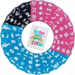 메이디어 80PCS 페이스 페인팅 스텐실 재사용 가능하고 부드럽고 쉬우며 학교 생일 할로윈 크리스마스에