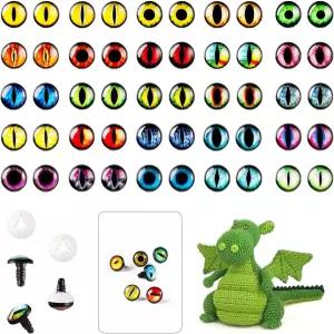 뮤쿤니아 50pcs 구루미용 0mm 안전 와 워셔 를 위한 크로셰 인형 클레이 할로윈 장식 선물