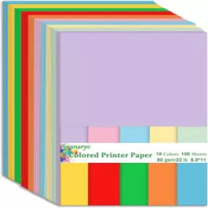 600장 컬러 용지 85 X 프린터 복사 22파운드/80gsm 양면 종이접기 DIY 아트 크래프트 0가지 다양한 색상