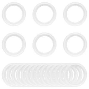 릭시굿 20PCS 1.5인치 트라이 클램프 PTFE 개스킷 위생 피팅 폴리테트라플루오로에틸렌 O-링 TC 씰