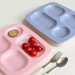 파스텔 멜라민 어린이 식판(280x227x21mm) x 2pcs