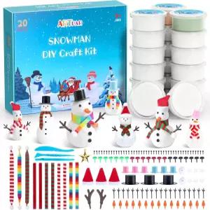 ARTPAR 20 팩 모델링 클레이 DIY 눈사람 키트 에어 드라이 공예품 크리스마스 스타킹 스터퍼 선물