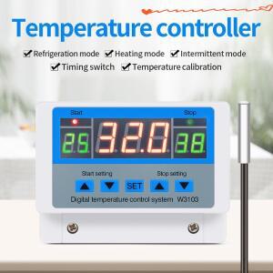 XH-W3103 디지털 온도 컨트롤러 220V/12V 최대 5000W 조절기 30A -19 ~ 99 ℃ 스위치 LCD