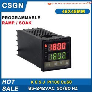 램프 소크 디지털 프로그래밍 가능 패드 온도 컨트롤러 220V SSR 릴레이 출력 48mm 30 세그먼트