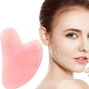 핑크 하트형 실리콘 얼굴 마사지 도구 페이스 바디 경락 괄사 피부관리용