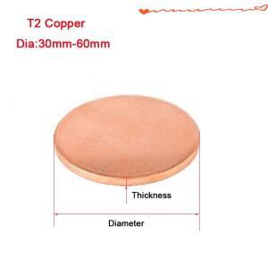 T2 순수 구리 원형판 시트 디스크 두께 0.1mm~5mm 직경 30 42~60mm
