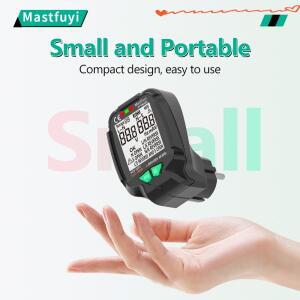 MASTFUYI FY1881 소켓 테스터 전압 디지털 콘센트 감지 미국 EU  접지 제로 라인 극성 위상 검사