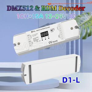 Skydance D1-L LED 컨트롤러 CV DMX512 및 RDM 정전압 디코더 디밍 색온도 1CH15A 12-24VDC