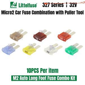 70PCS/1세트 뉴 리틀퓨즈 미니 M2 롱풋 콤보 키트 5A 10A 마이크로2 조합 풀러 도구 포함