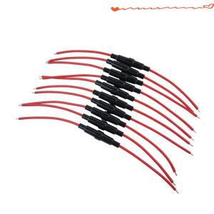 100pcs 520mm 유리 퓨즈 홀더 나사 22 AWG 와이어 케이블 250V 튜브