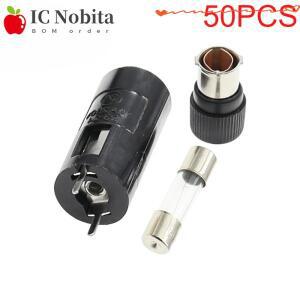 50PCS 5X20MM 퓨즈 홀더 R3-24 10A 250V 패널 장착 고온 저항 베이클라이트 박스