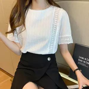 어나더블 모어프 레이스 블라우스