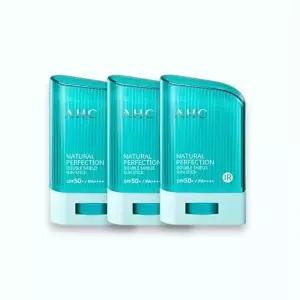 AHC 내추럴 퍼펙션 더블 쉴드 선스틱 22g (민트) 3개 SPF50+ / PA++++