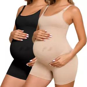 Y25D 여성용 임부용 바디수트 임신 운동 셰이프웨어 요가 민소매 탱크톱 반바지 심리스 롬퍼 점프수트