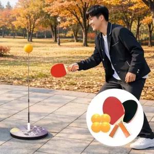 셀프 탁구 놀이 실내 용품 1인 연습 가정용 세트 리턴 보드 기구 휴대용 훈련 장비 트레이닝 어린이 스포츠