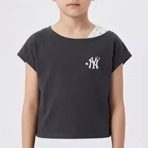 [MLB키즈]MLB 키즈 스트릿 걸즈 나시 레이어드 티셔츠 뉴욕양키스 CHARCOAL GRAY 7FTSB4763 50CGS