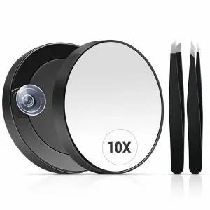 보드겜 확대 거울 10X배율 확대경+족집게2개 세트 화장 J929