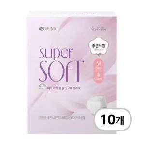 좋은느낌 수퍼소프트 생리대 입는오버나이트 중형 4P 10개