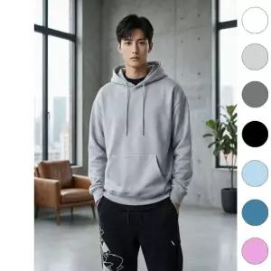 WL 유니바운드 후드티 오버핏 커플티 루즈핏 단체복 무지 캐주얼룩
