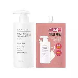 에스네이처 아쿠아 라이스 클렌징밀크 280ml+100ml 리필