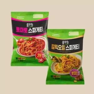 풀무원 스파게티 2종 (토마토+갈릭오일) (총2개, 4인분) 845g