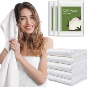 rngwaper 일회용 목욕 타월 5팩 55인치 x 275인치 초부드러운 퀵 드라이 여행용 사우나 스파 비치 용