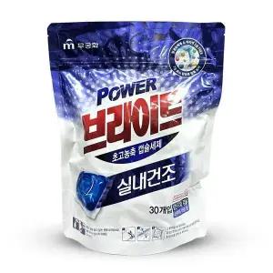무궁화 LRJ584V6 브라이트 초고농축 실내건조 캡슐 세제 일반 드럼 겸용 아쿠아마린 30개입