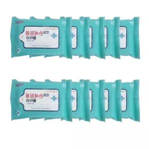 YWstore 손소독 물티슈 20매 100개입 살균소독티슈