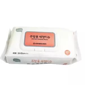 엠보싱 에탄올 세정티슈 40매 기름때 주방청소 기름때제거 찌든때제거
