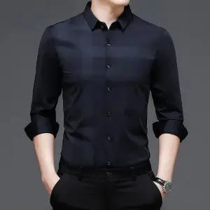 남사친 봄 캐주얼 가을 터틀넥 어울리는 중년 셔츠 솔리드 합체 긴팔 헴프 나들이에 프린트 캐주얼룩 MODU1