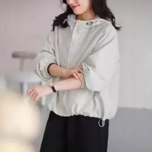 여친 캐주얼 바람막이 후드 코트 야구 순정 트렌치코트 점퍼 DUCHI1