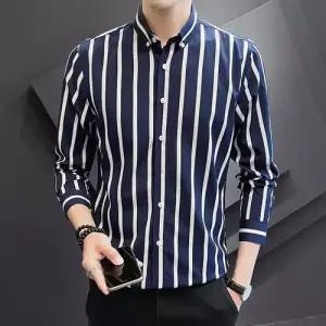 남친 체크 셔츠 봄가을 긴팔 빅사이즈 스트라이프 트렌디 카디건 DUCHI3