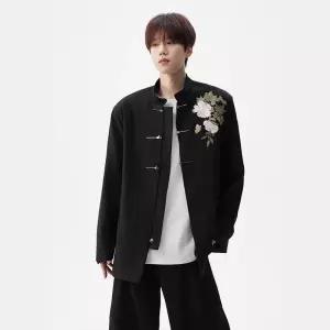 남사친 자수 빅사이즈 트렌드 정장재킷 코트 하이퀄리티 약혼 모란꽃 양복 차이나카라 빳빳한 정장 admr1