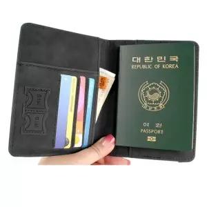 [라일리] Rly 가죽 여권 케이스 진회색 패스포트보관함 패스포트